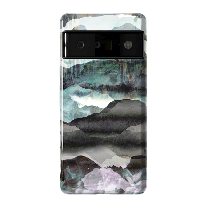 Pixel 6 Pro StrongFit stylised mountain landscape art by Oana 