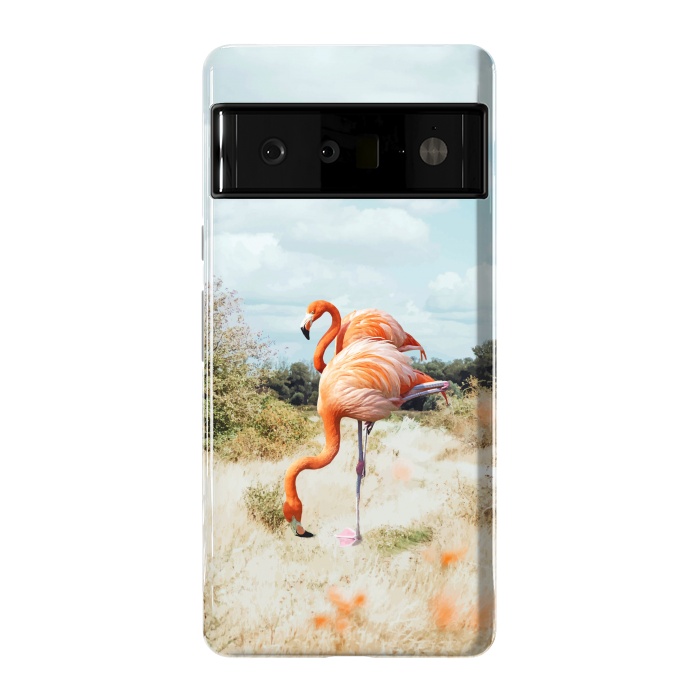 Pixel 6 Pro StrongFit Flamingo Couple by Uma Prabhakar Gokhale