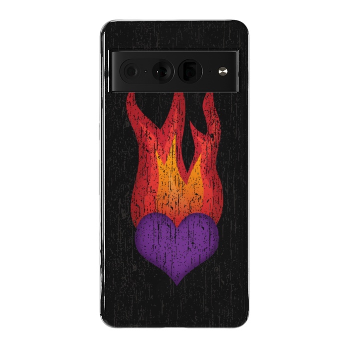 Pixel 7 Pro StrongFit Heart on Fire by Majoih