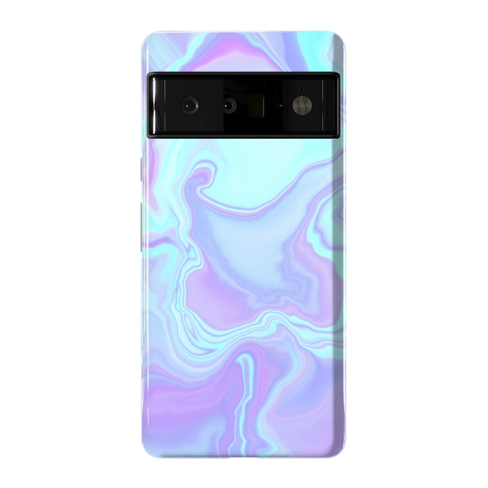 Pixel 6 Pro StrongFit turquoise and purple marble art by Jms