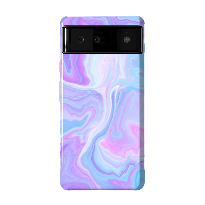 Pixel 6 StrongFit Blue pink purple marble by Jms