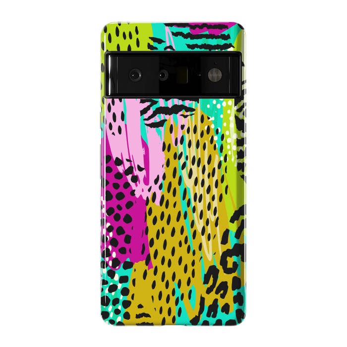 Pixel 6 Pro StrongFit colorful abstract animal print by haroulita