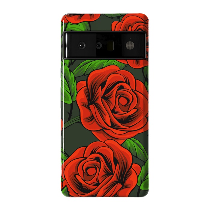 Pixel 6 Pro StrongFit red roses by haroulita