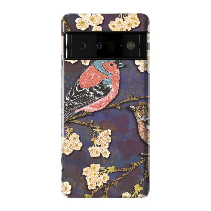 Pixel 6 Pro StrongFit Chaffinches in Cherry Blossom by Lotti Brown