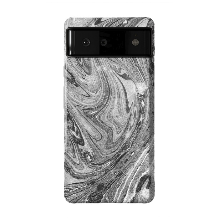 Pixel 6 StrongFit Dark grey marble swirl by Oana 