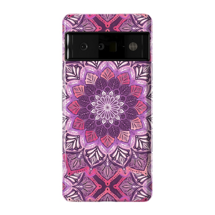 Pixel 6 Pro StrongFit Perfect Pearly Plum Mandala by Micklyn Le Feuvre