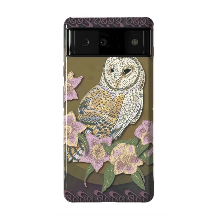 Pixel 6 StrongFit Owl & Hellebore by Lotti Brown