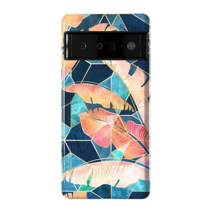 Pixel 6 Pro StrongFit Marbled Topical Sunset by gingerlique
