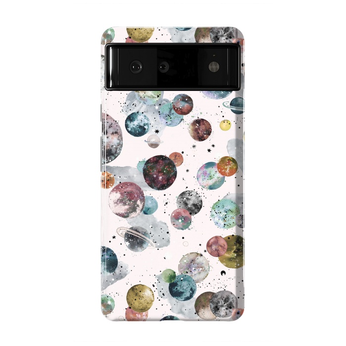 Pixel 6 StrongFit Cosmic Planets and Constellations Multicolored by Ninola Design
