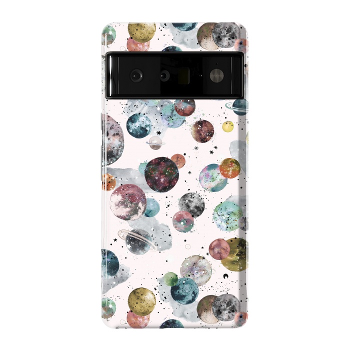 Pixel 6 Pro StrongFit Cosmic Planets and Constellations Multicolored by Ninola Design