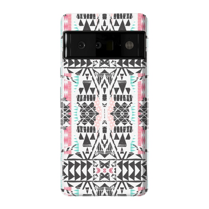 Pixel 6 Pro StrongFit Playful tribal ethnic triangles by Oana 
