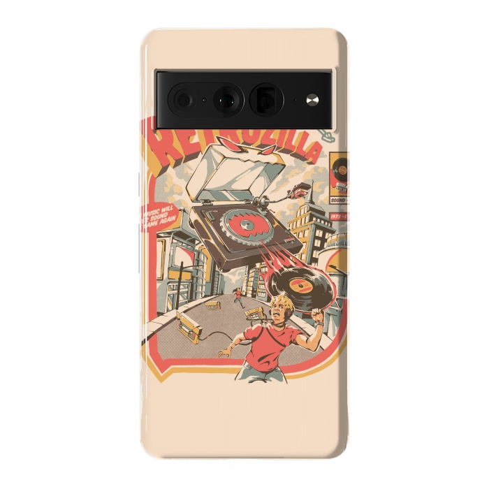 Pixel 7 Pro StrongFit Retro Soundzilla by Ilustrata