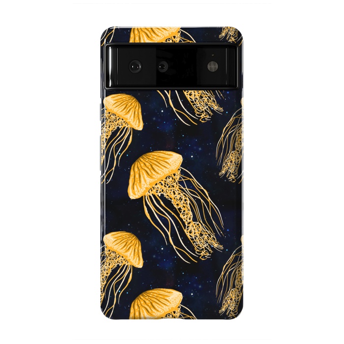 Pixel 6 StrongFit Galaxy Jellyfish Pattern by Julie Erin Designs