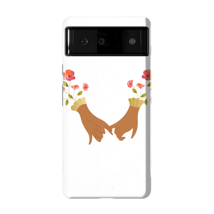 Pixel 6 StrongFit I Pinky Promise | Valentine's Day Love Friendship | Floral Botanical Join Hands Forever by Uma Prabhakar Gokhale