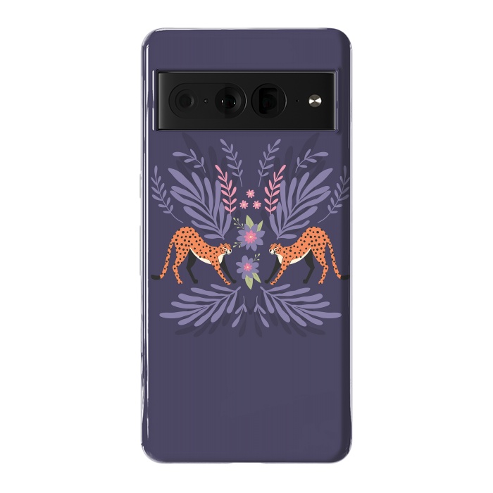 Pixel 7 Pro StrongFit Cheetahs pair purple by Jelena Obradovic