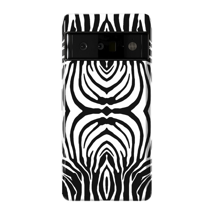 Pixel 6 Pro StrongFit White zebra stripes by Oana 