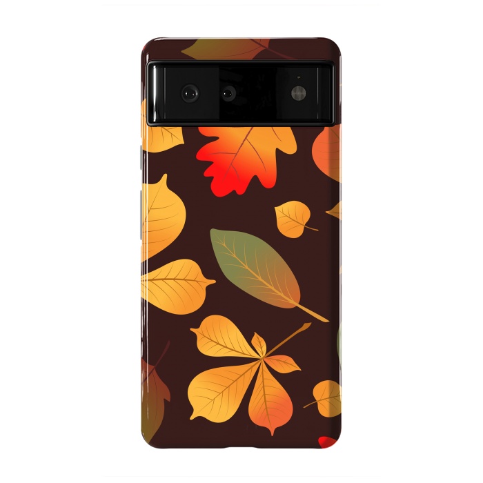 Pixel 6 StrongFit Autumn Leaf Pattern Design by ArtsCase