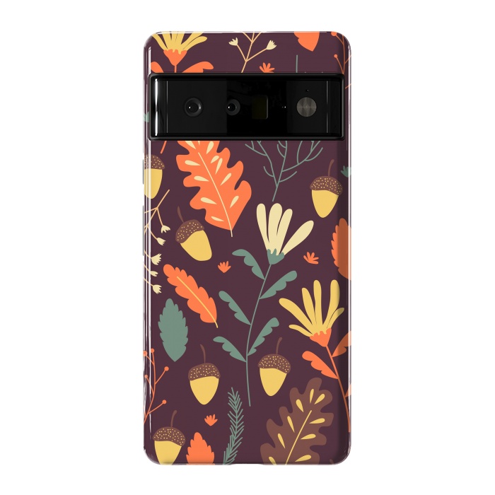 Pixel 6 Pro StrongFit Autumn Pattern With Red and Orange Leaves by ArtsCase