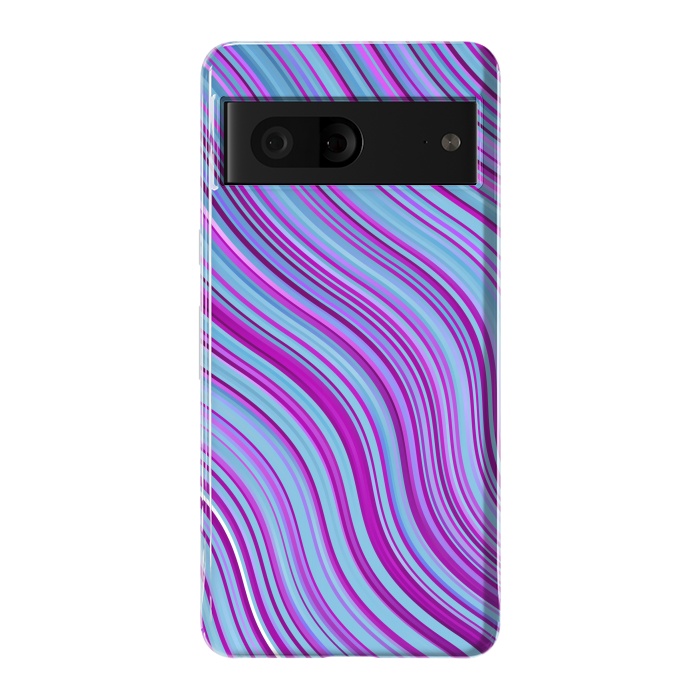 Pixel 7 StrongFit Liquid Marble Blue Purple and Blue by ArtsCase