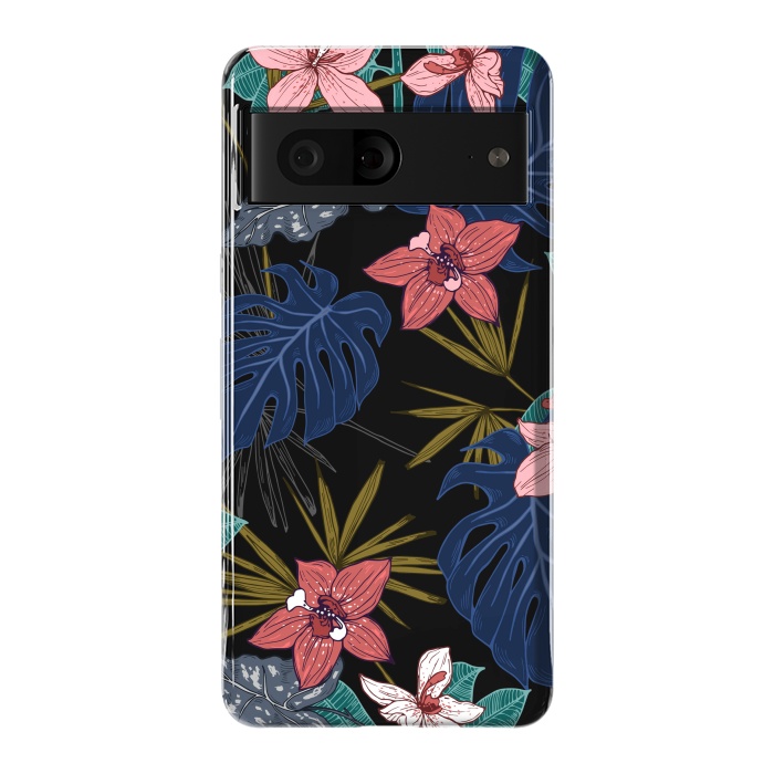 Pixel 7 StrongFit Tropical Plants, Flowers and Leaves Seamless Pattern 12 by ArtsCase