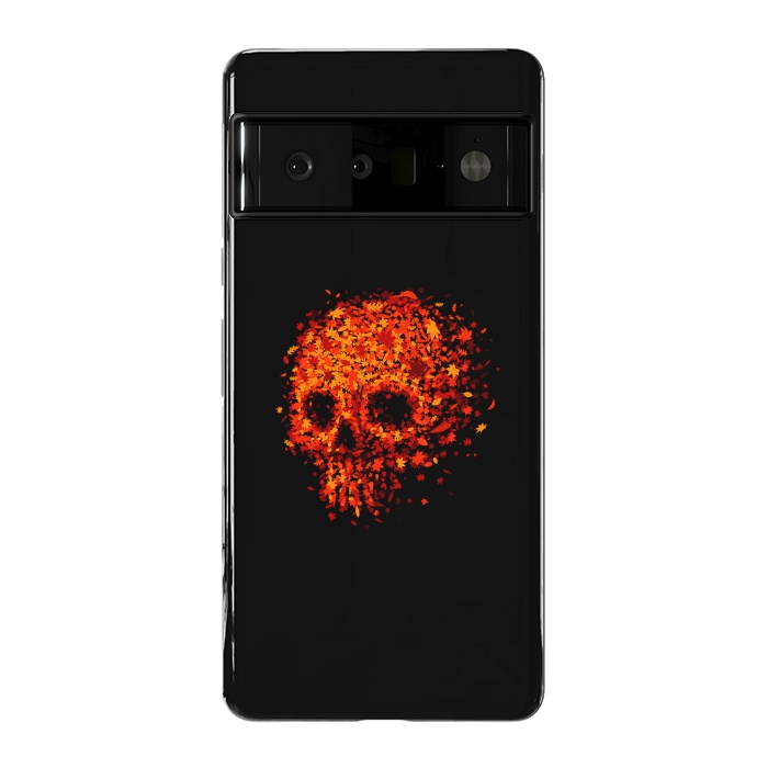 Pixel 6 Pro StrongFit Autumn Skull - Fall Leaves by Vó Maria