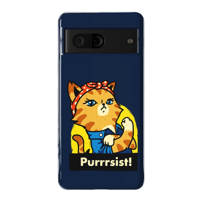 Pixel 7 StrongFit Purrsist! We Can Do It Cat Lovers by Vó Maria