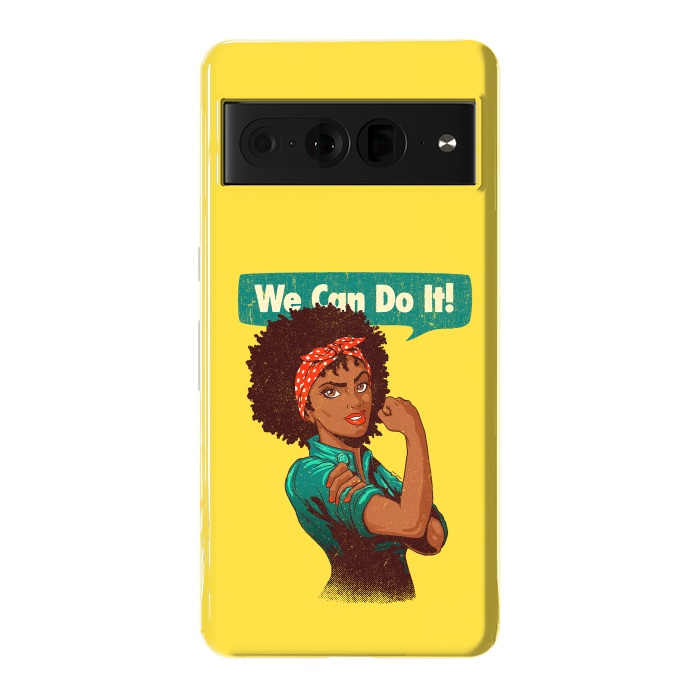 Pixel 7 Pro StrongFit We Can Do It! Black Girl Black Queen Shirt V2 by Vó Maria