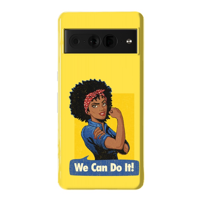 Pixel 7 Pro StrongFit We Can Do It! Black Girl Black Queen Shirt by Vó Maria