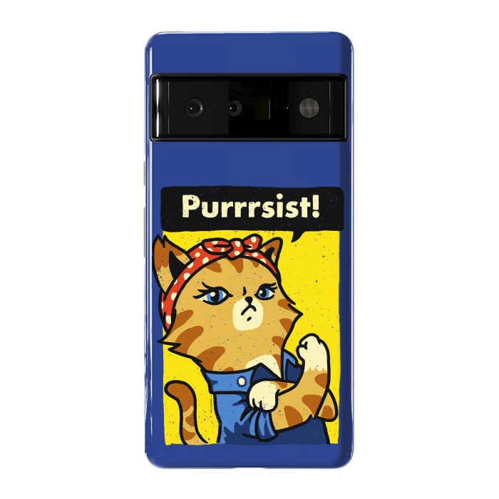 Pixel 6 Pro StrongFit Purrsist Cat 2 We Can Do It Cat Lover by Vó Maria