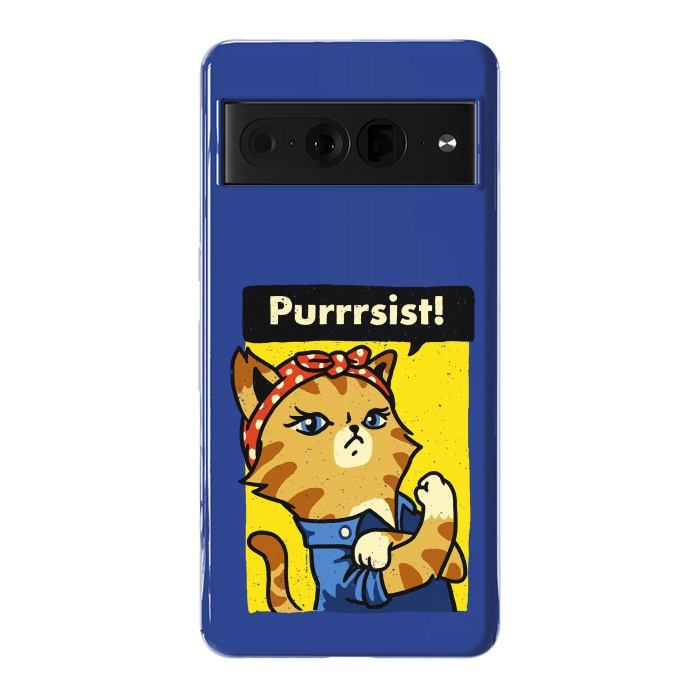 Pixel 7 Pro StrongFit Purrsist Cat 2 We Can Do It Cat Lover by Vó Maria