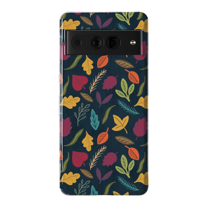 Pixel 7 Pro StrongFit Bold and Colorful Fall Leaves by Noonday Design
