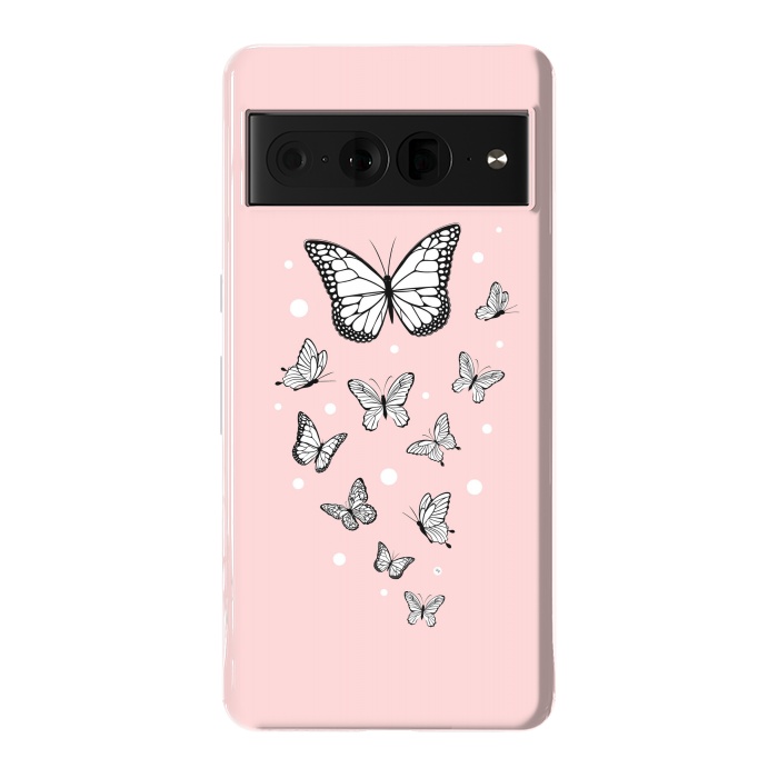 Pixel 7 Pro StrongFit Pink Butterflies by Martina