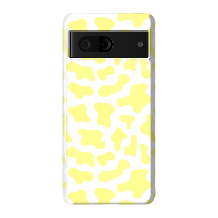 Pixel 7 StrongFit Yellow Cow Print by Julie Erin Designs