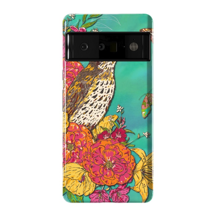 Pixel 6 Pro StrongFit Floral Songthrush by Lotti Brown