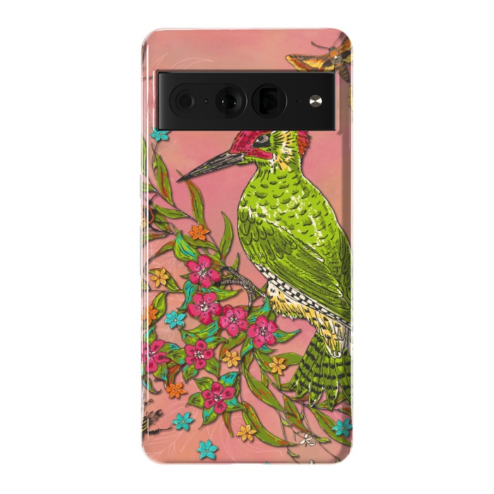 Pixel 7 Pro StrongFit Floral Woodpecker by Lotti Brown