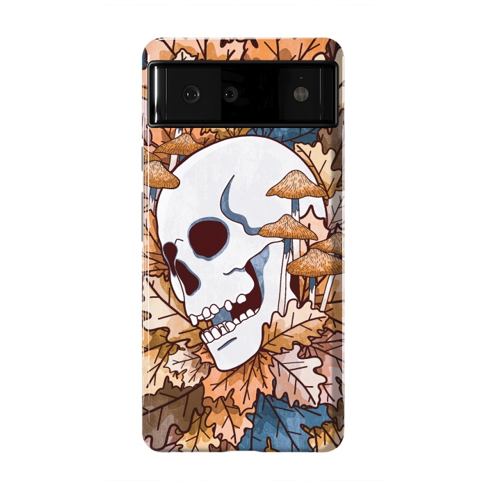 Pixel 6 StrongFit The autumnal skull and mushrooms by Steve Wade (Swade)