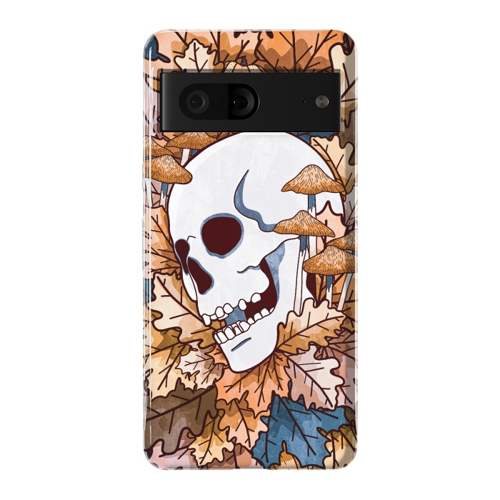 Pixel 7 StrongFit The autumnal skull and mushrooms by Steve Wade (Swade)