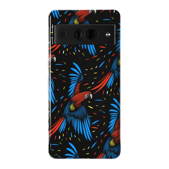 Pixel 7 Pro StrongFit Tribal Macaw by Alberto