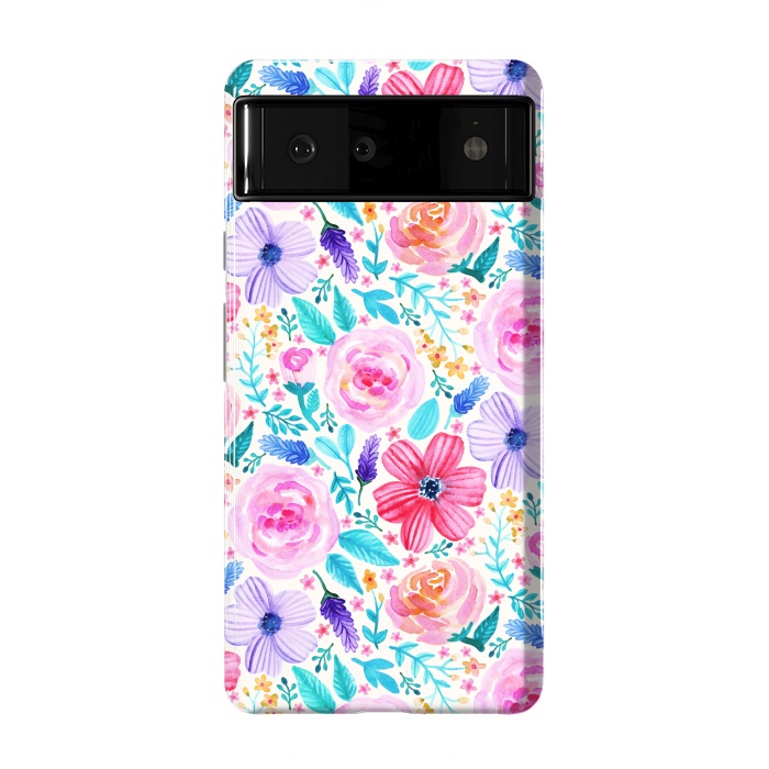 Pixel 6 StrongFit Bold Blooms - Cool Colours by Tangerine-Tane