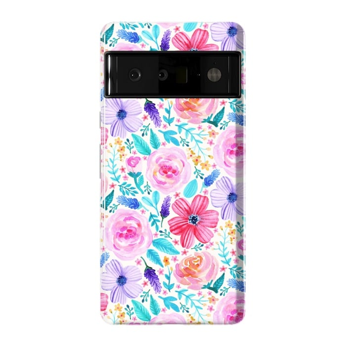 Pixel 6 Pro StrongFit Bold Blooms - Cool Colours by Tangerine-Tane