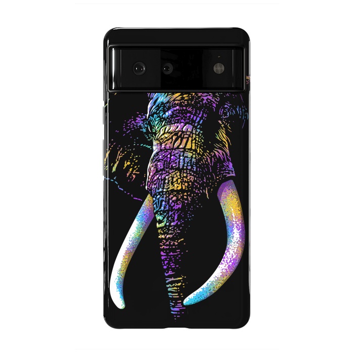 Pixel 6 StrongFit Colorful Elephant by Alberto