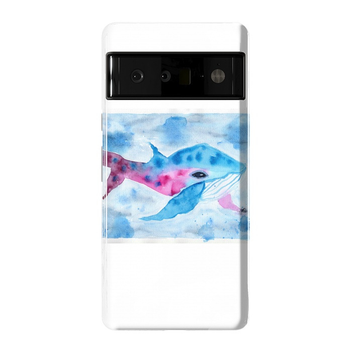 Pixel 6 Pro StrongFit Baby whale watercolor by ArtKingdom7