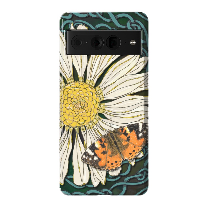 Pixel 7 Pro StrongFit Daisy and Butterfly by Lotti Brown