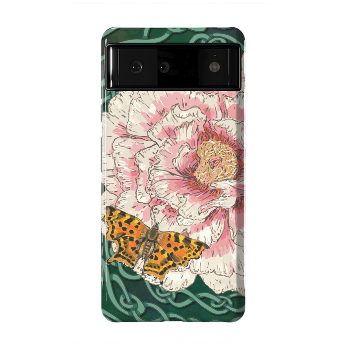 Pixel 6 StrongFit Peony and Butterfly by Lotti Brown