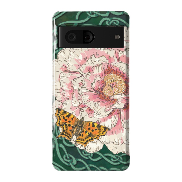 Pixel 7 StrongFit Peony and Butterfly by Lotti Brown
