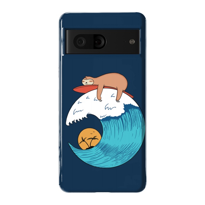 Pixel 7 StrongFit Sloth Beach by Coffee Man