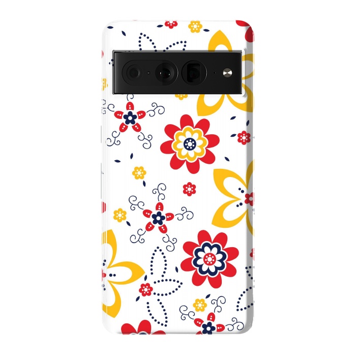 Pixel 7 Pro StrongFit Daisies pattern with circle elements by ArtsCase