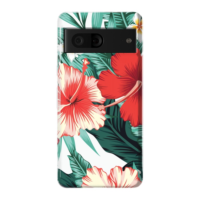 Pixel 7 StrongFit Exotic Green Tropical Palm fern Leaves by ArtsCase