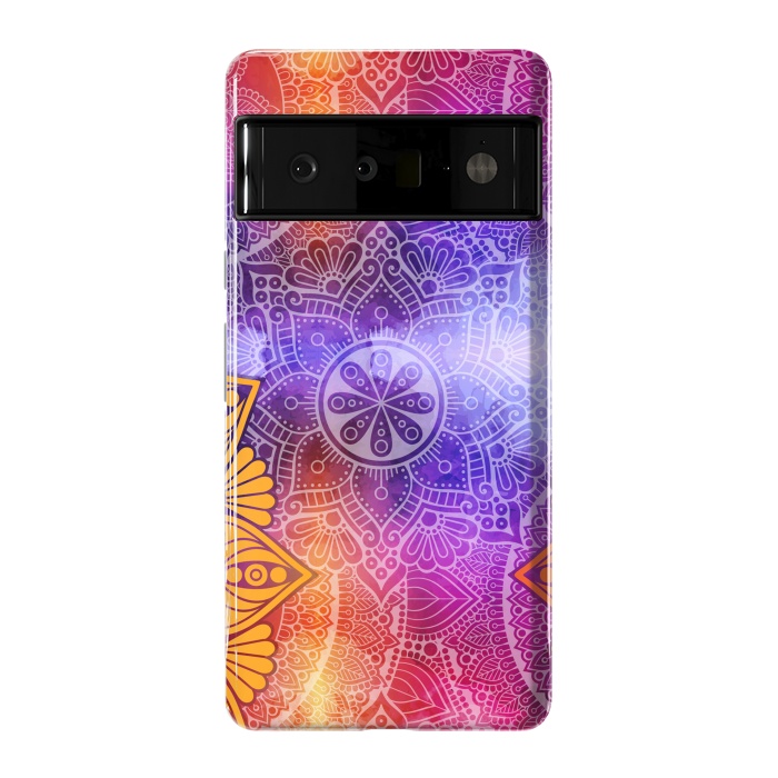 Pixel 6 Pro StrongFit Mandala Pattern with bright Colors by ArtsCase