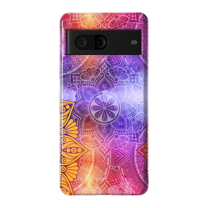 Pixel 7 StrongFit Mandala Pattern with bright Colors by ArtsCase